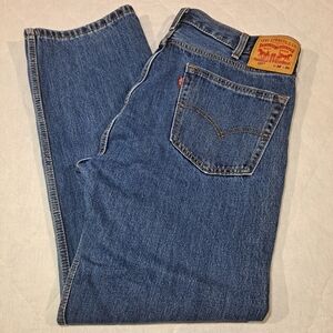 Levi's 505 Classic Men's Jeans 38x30 Blue Denim 5-Pocket Zip-up Straight-Leg